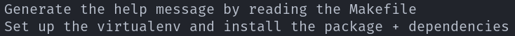 Figure 3: Result of just the first pattern-action combo over the Makefile. We see just the docs!